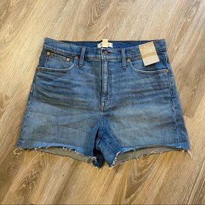 Madewell NWT high rise denim shorts w 32